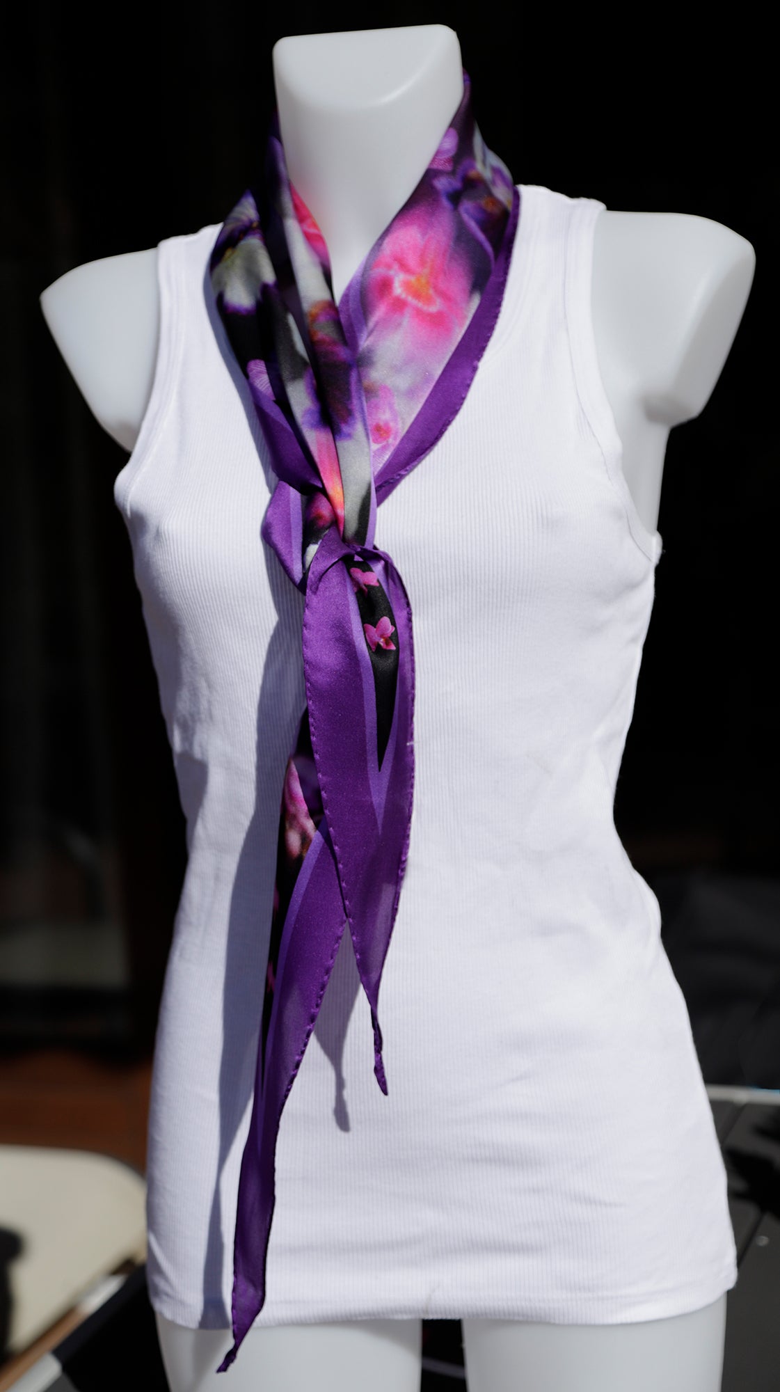 FOULARD ROMBO PURA SETA ORCHIDEE