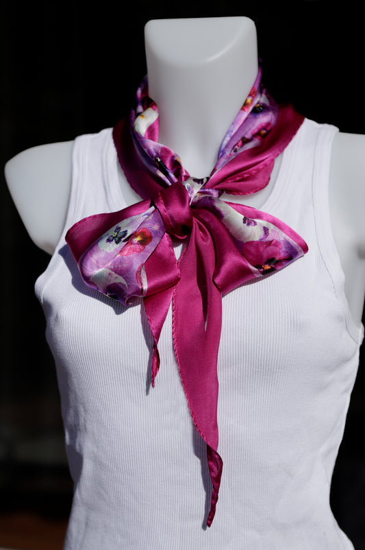 FOULARD ROMBO PURA SETA VIOLETTE