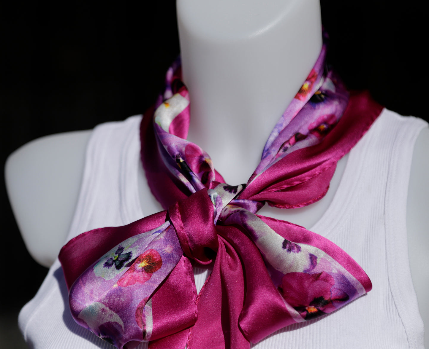 FOULARD ROMBO PURA SETA VIOLETTE