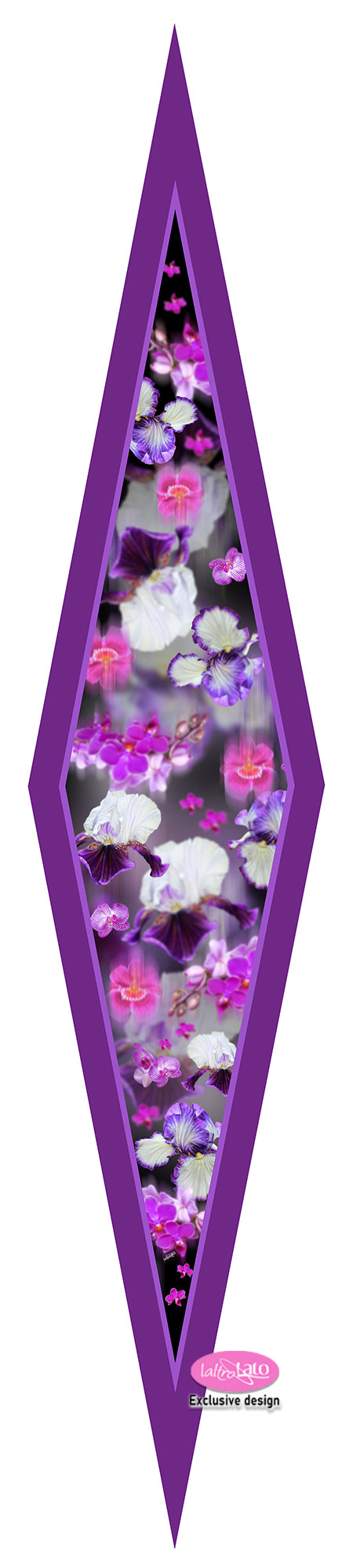 FOULARD ROMBO PURA SETA ORCHIDEE