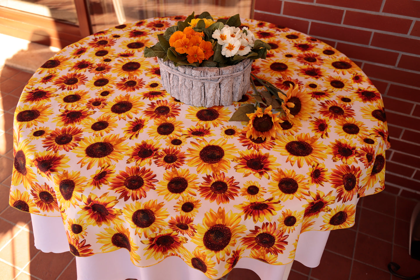 TOVAGLIA GIRASOLI tela puro cotone