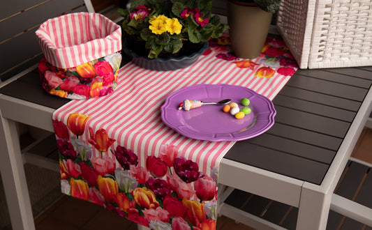 RUNNER TULIPANI twill puro cotone