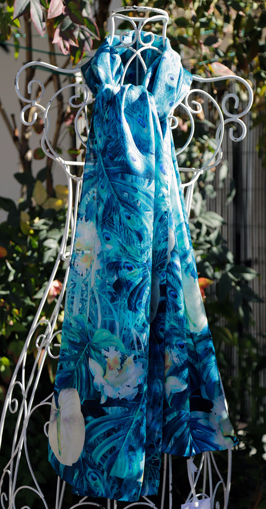 SCIARPA PURA SETA PAVONE