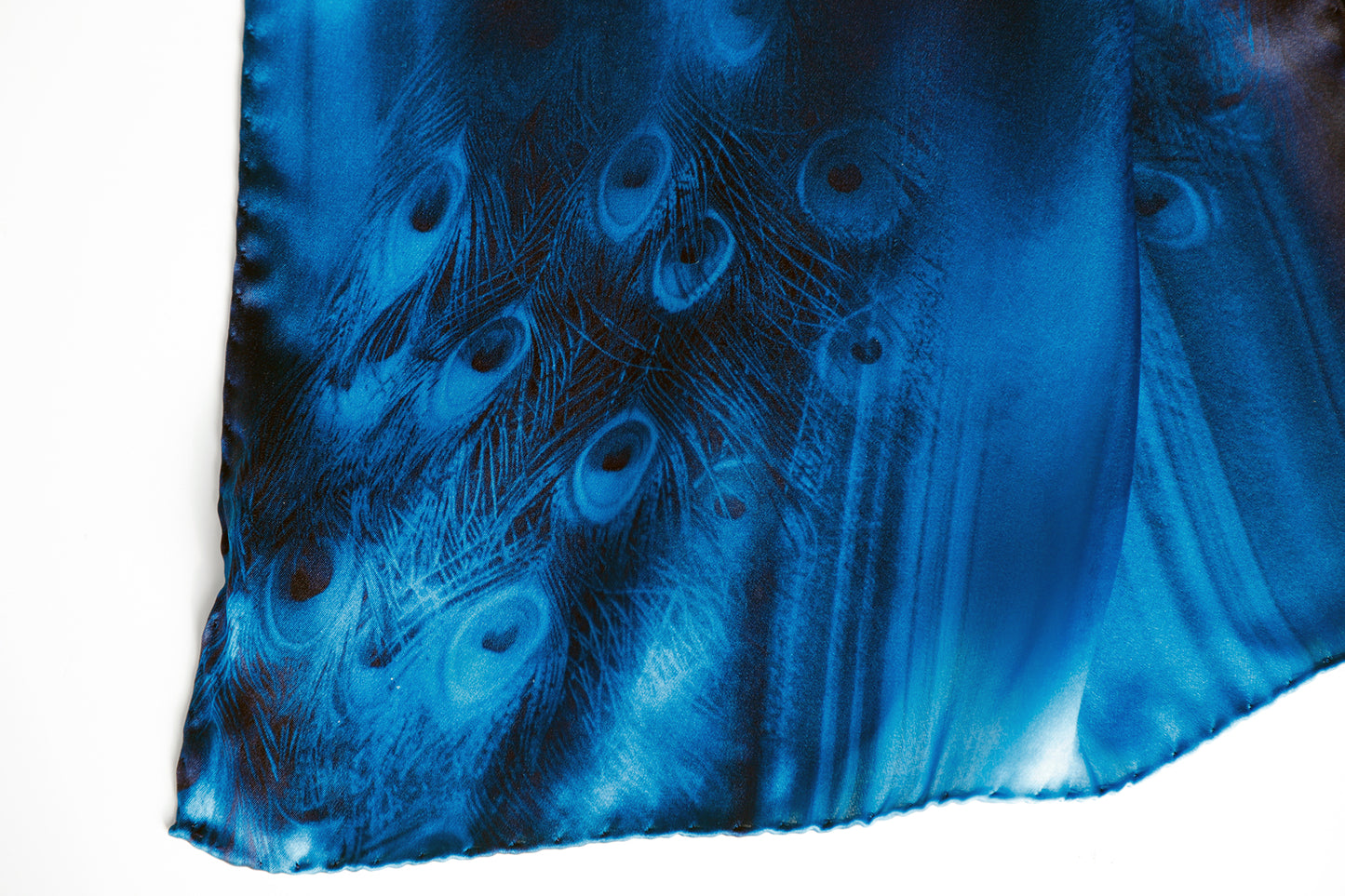 SCIARPA PURA SETA SFUMATA PAVONE