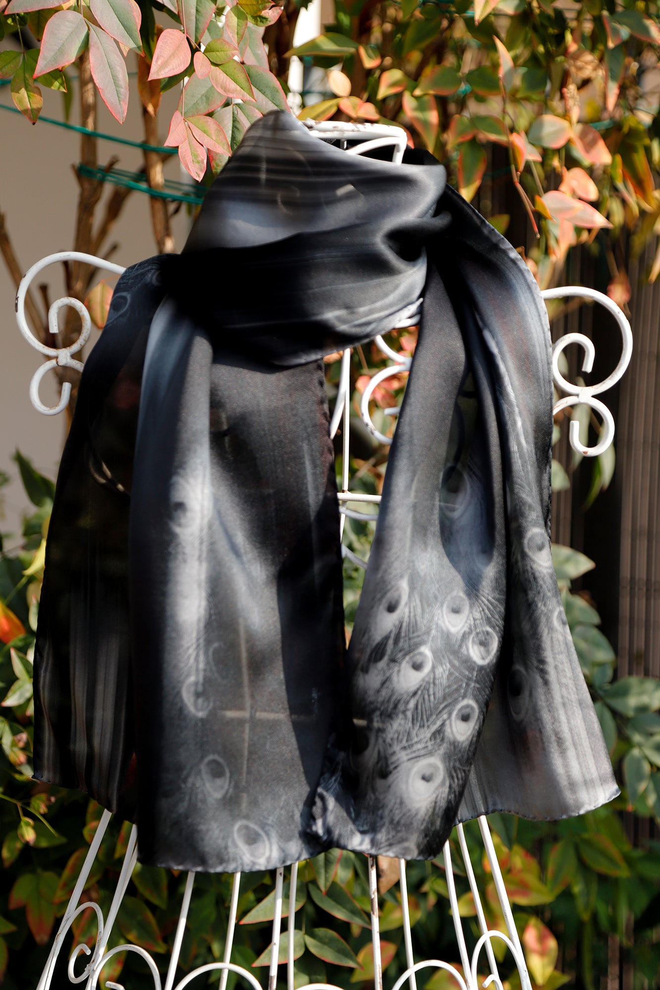 SCIARPA PURA SETA SFUMATA PAVONE