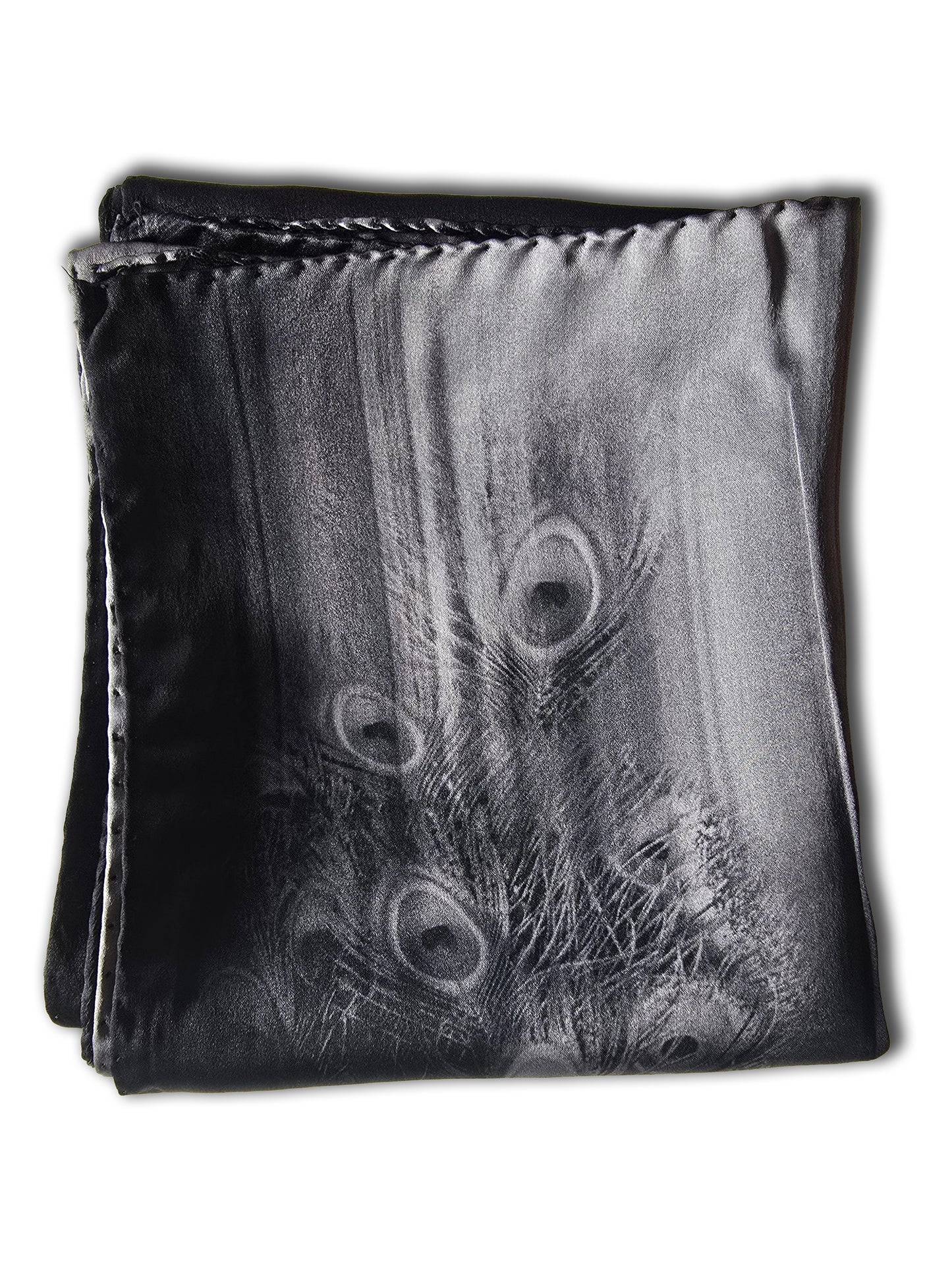 SCIARPA PURA SETA SFUMATA PAVONE