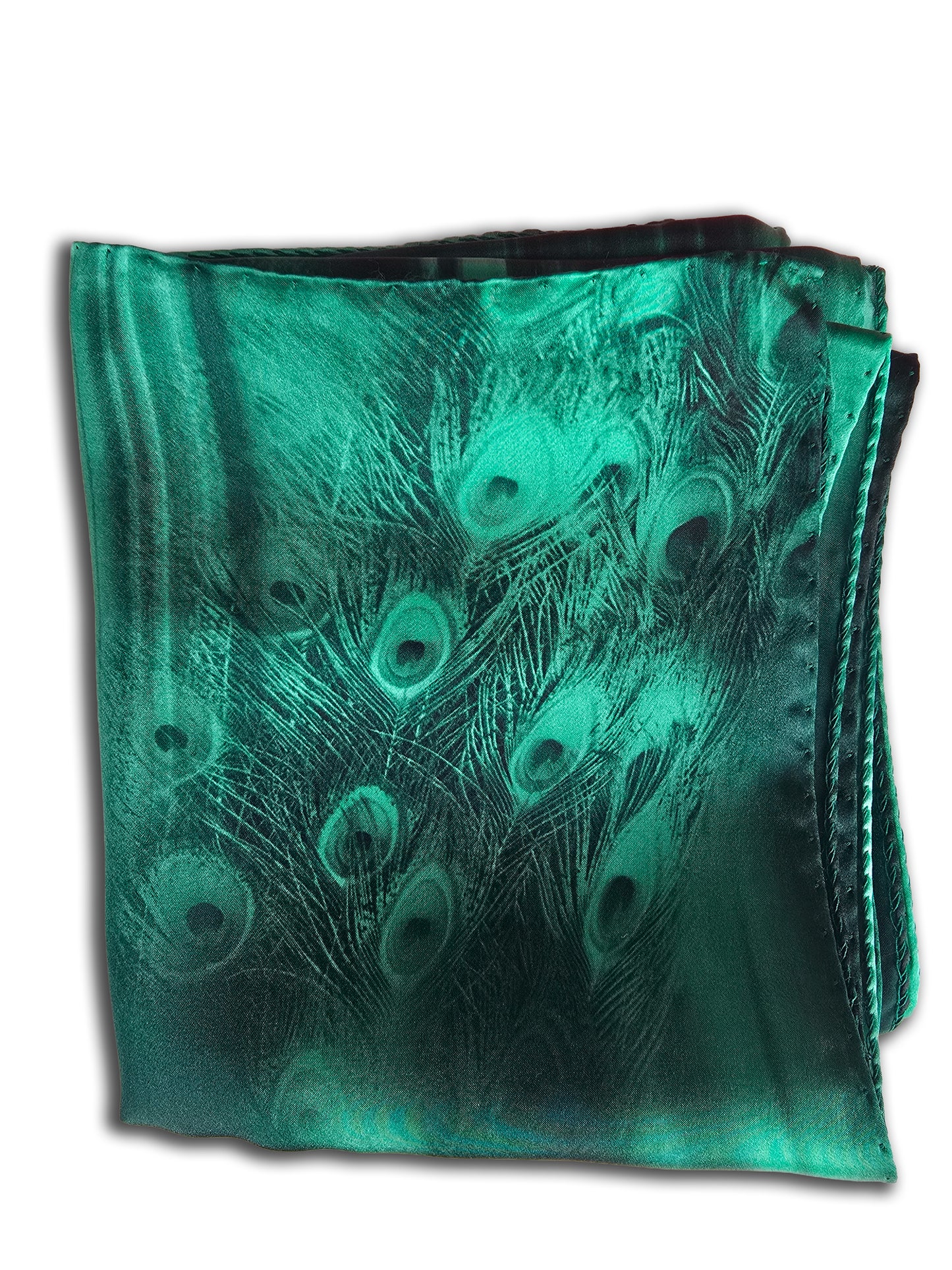 SCIARPA PURA SETA SFUMATA PAVONE