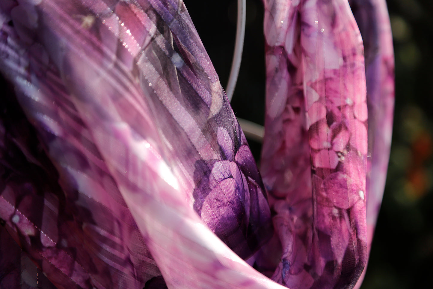 SCIARPA ORTENSIE ECO-CHIFFON LUREX