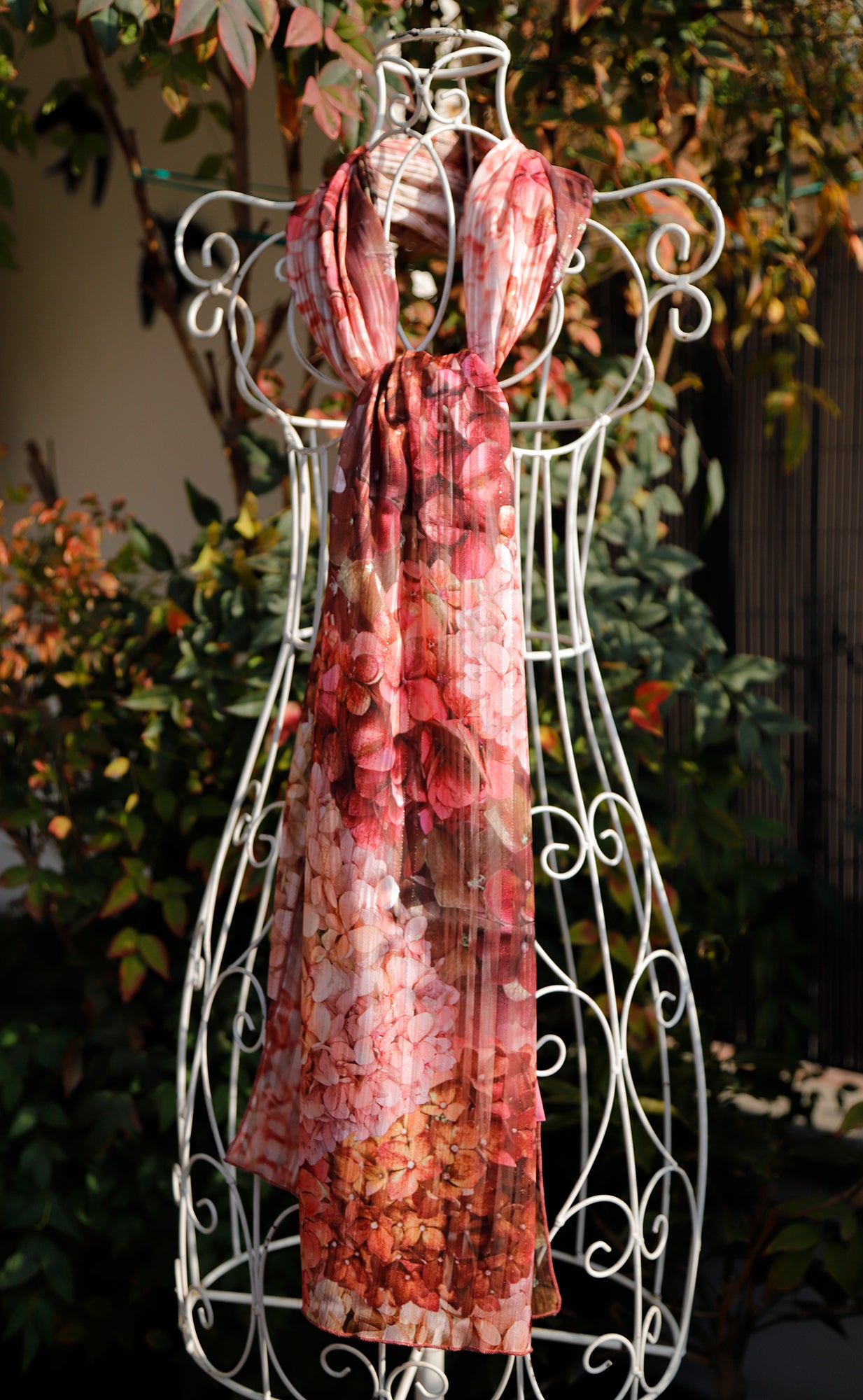 SCIARPA ORTENSIE ECO-CHIFFON LUREX