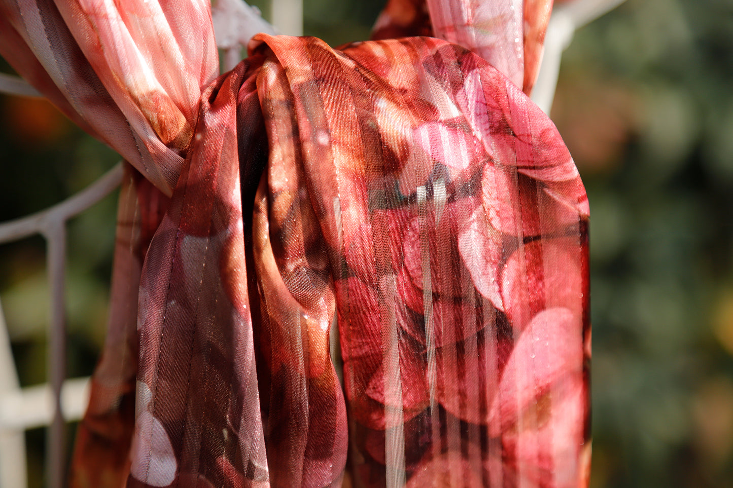 SCIARPA ORTENSIE ECO-CHIFFON LUREX