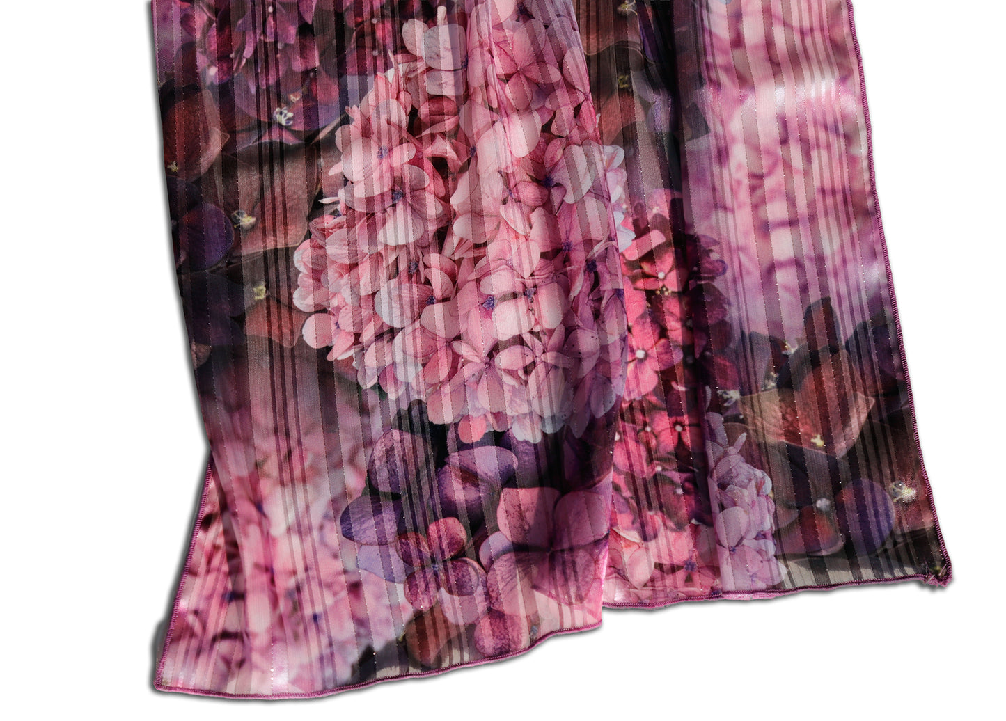 SCIARPA ORTENSIE ECO-CHIFFON LUREX