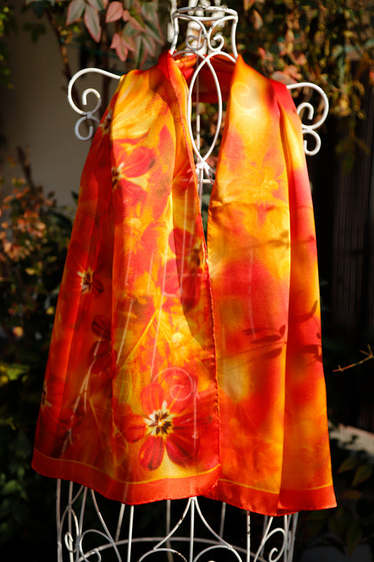 SCIARPA PURA SETA ARANCIONE