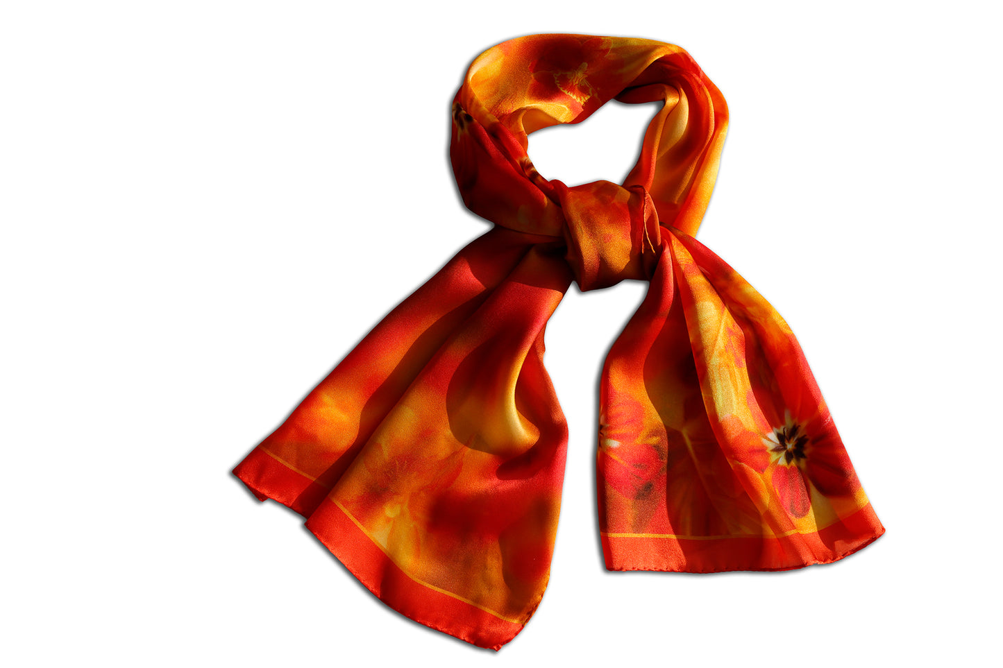 SCIARPA PURA SETA ARANCIONE
