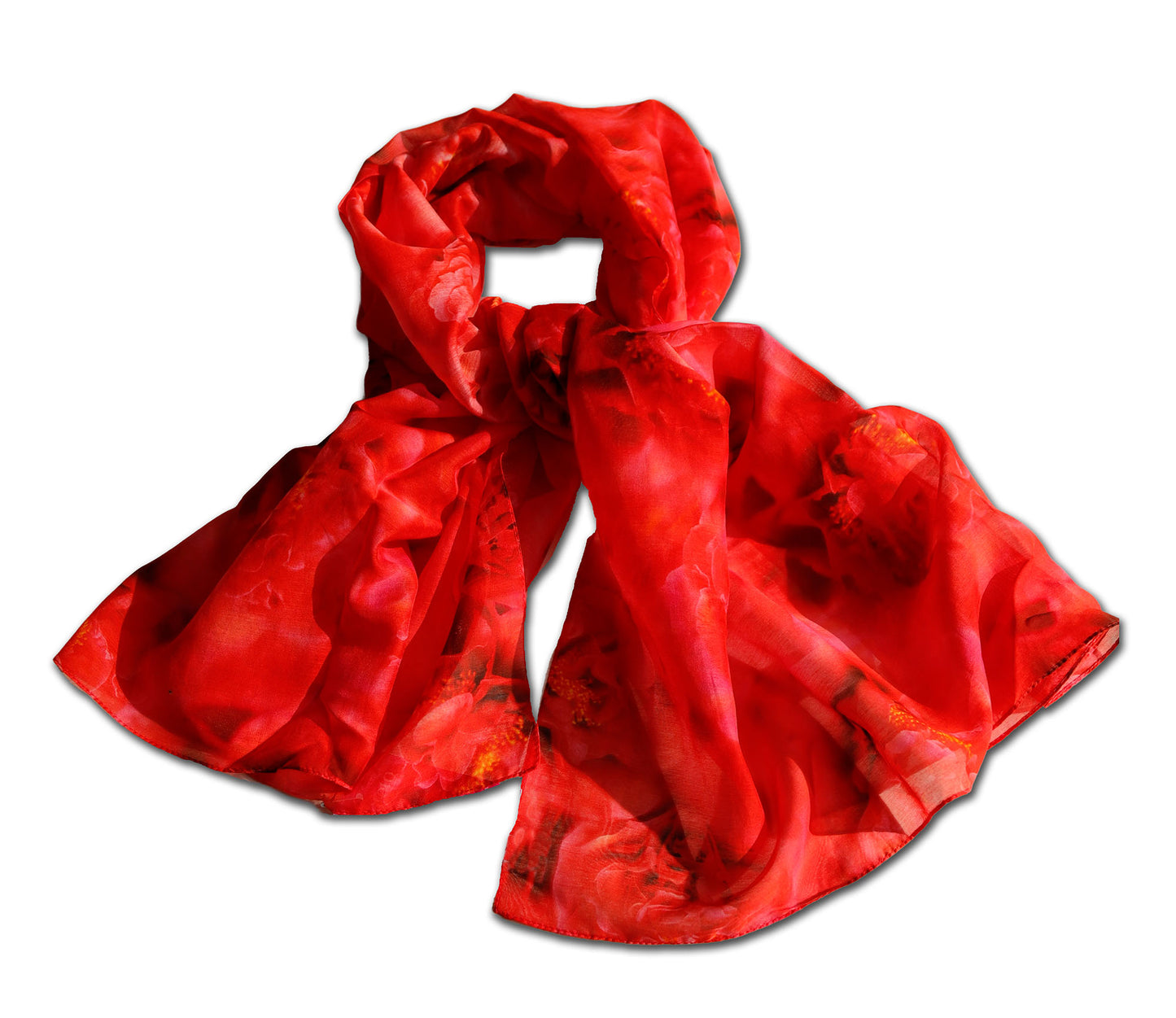 SCIARPA COTONE e SETA CAMELIE