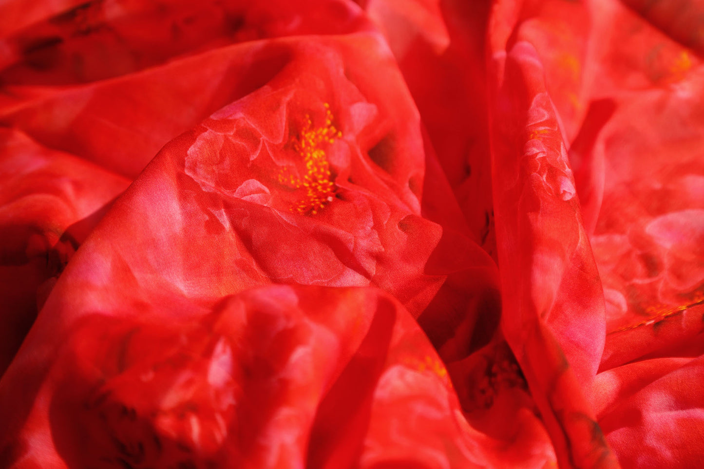 SCIARPA COTONE e SETA CAMELIE