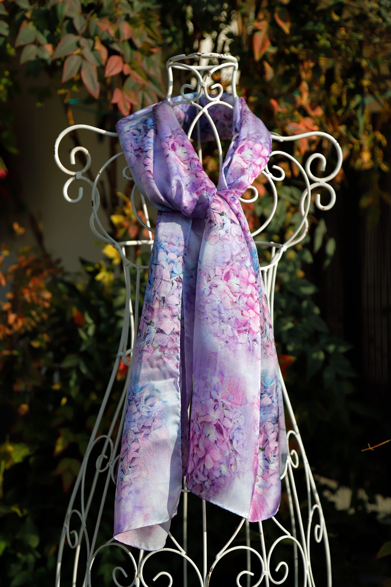 SCIARPA PURA SETA ORTENSIE