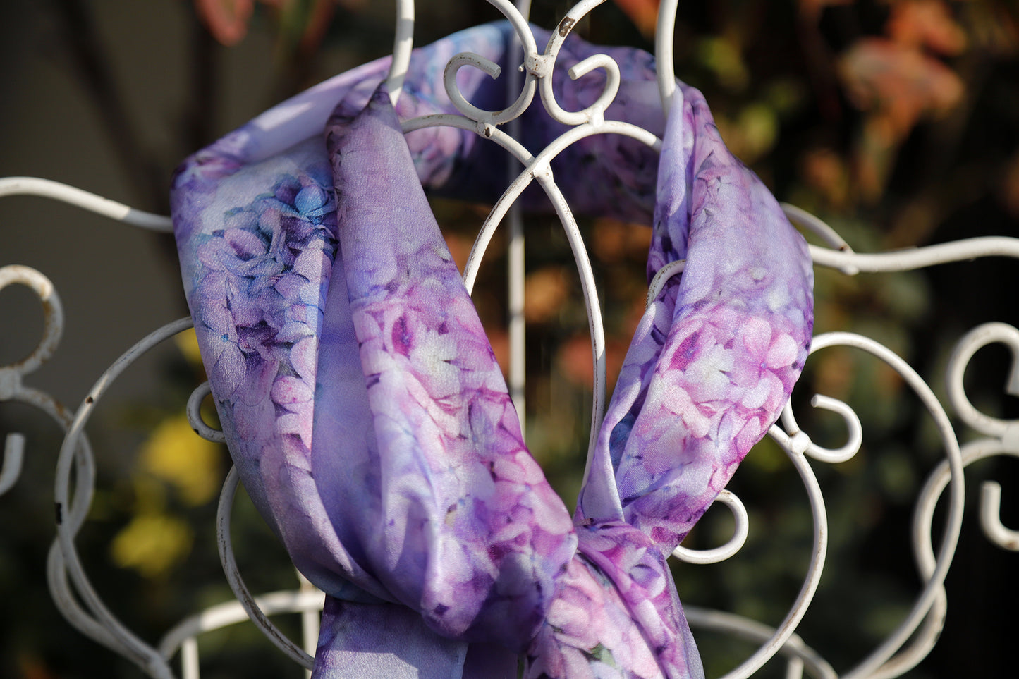 SCIARPA PURA SETA ORTENSIE