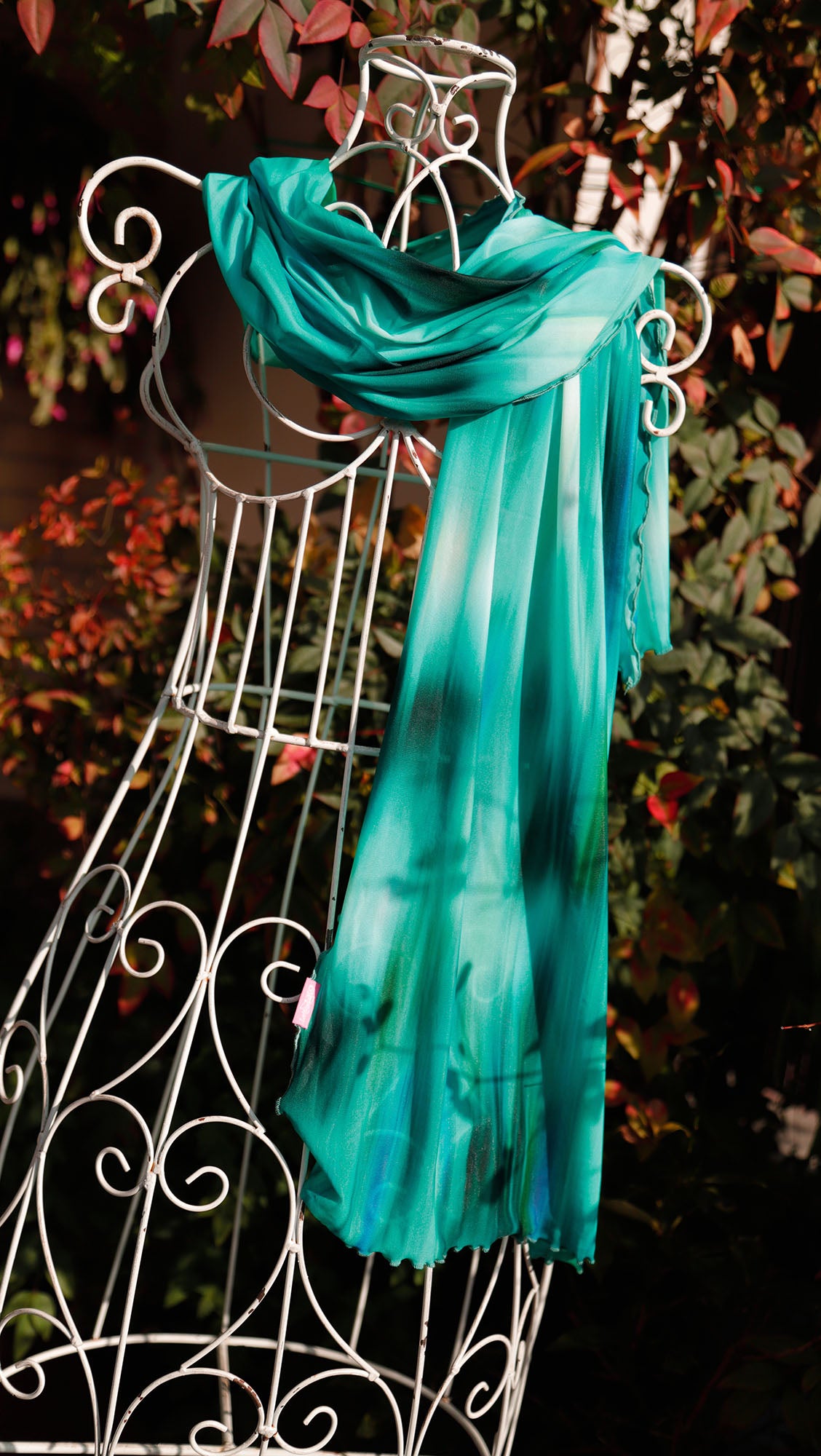 SCIARPA TULLE ELASTICIZZATO EFFETTO CHINEE