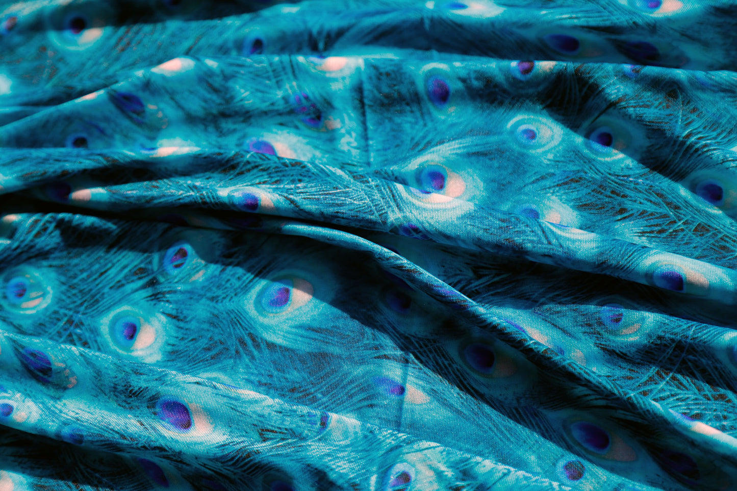 SCIARPA TULLE ELASTICIZZATO PAVONE