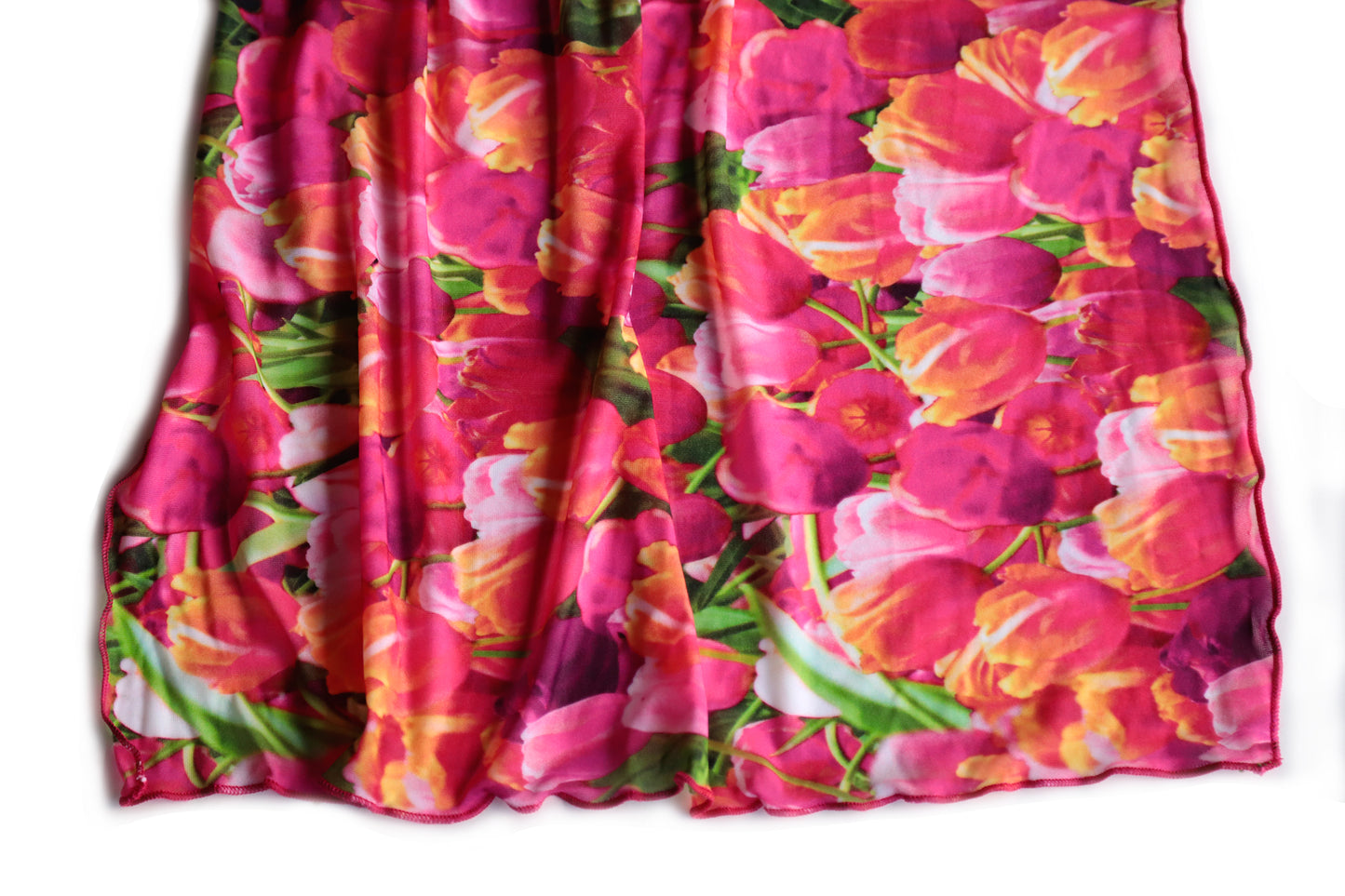 SCIARPA TULLE TULIPANI O RIGHE